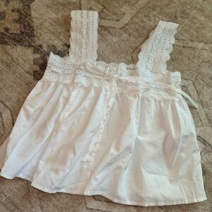 Custom babydoll blouse with lace detail